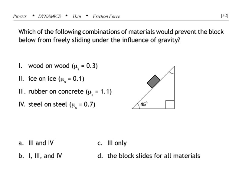 Coefficients of static friction problem