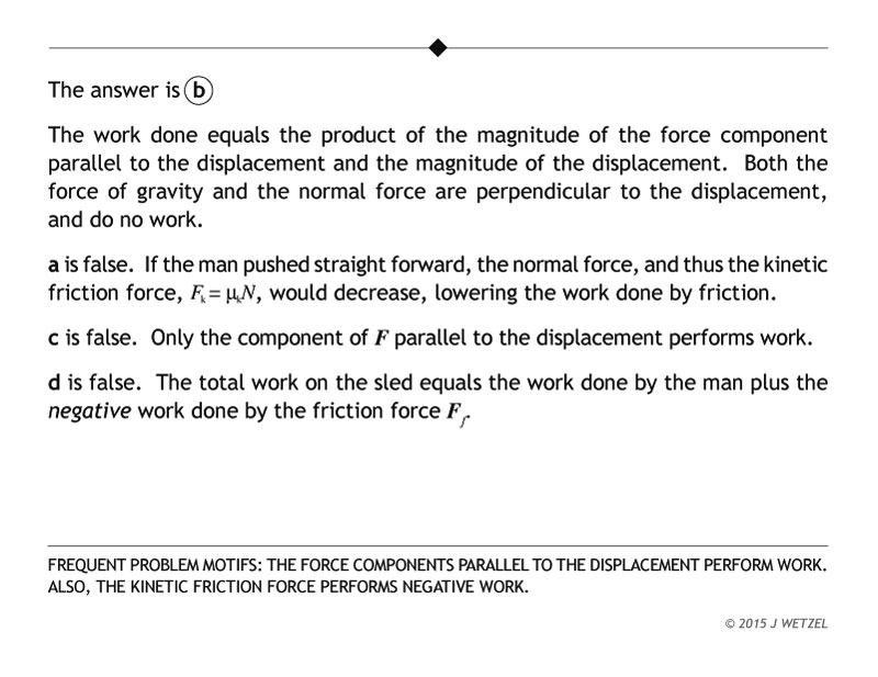 Explanation of work & energy problem