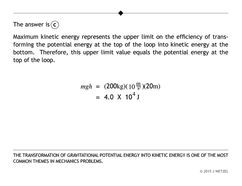 Explanation of work and energy carnival problem