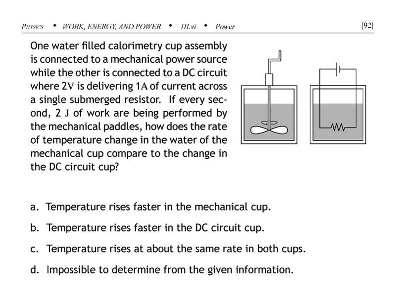 Work and energy calorimetry cup problem