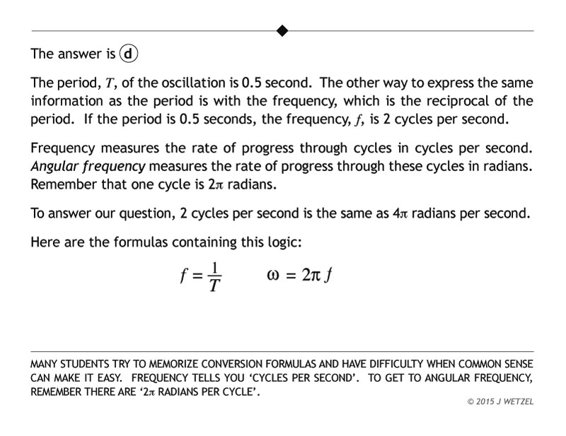 Harmonic motion shock absorbers problem explanation