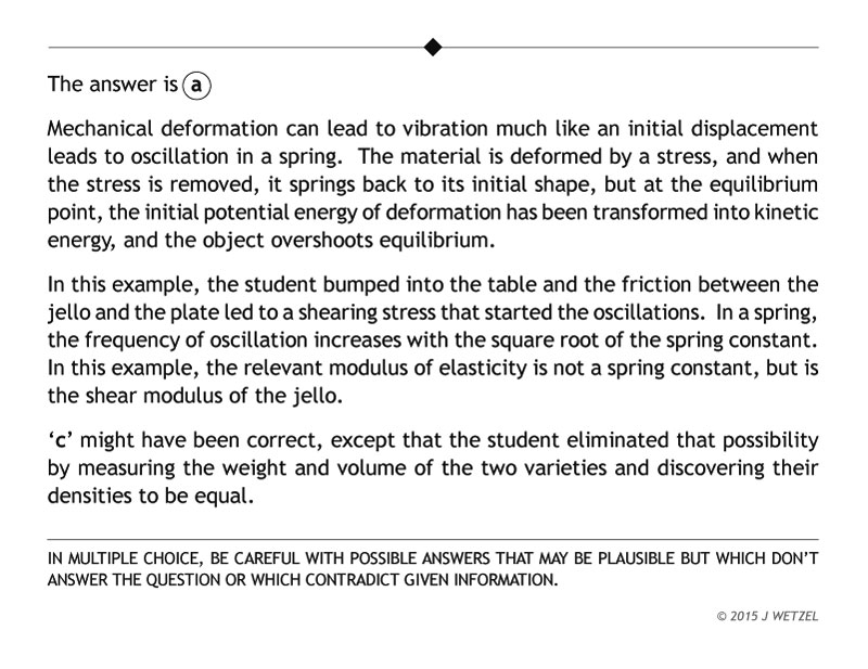 Vibration problem explanation
