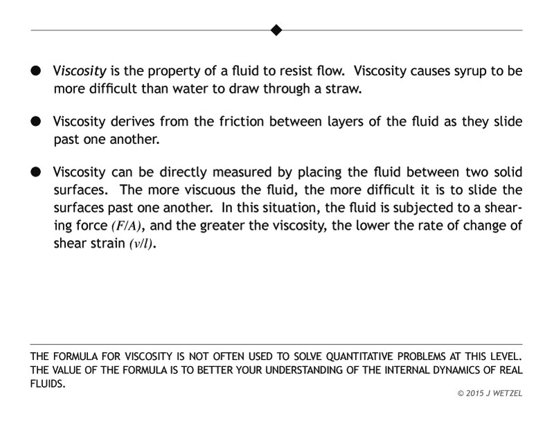 Viscosity main points