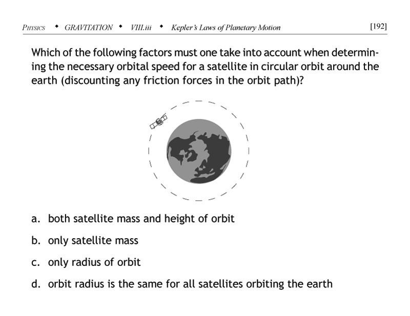 Orbital speed problem