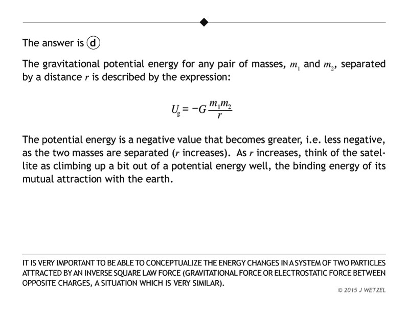 Gravitational potential energy problem explanation