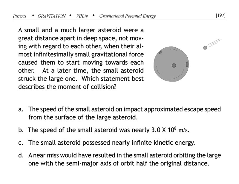 Two asteroid potential energy problem