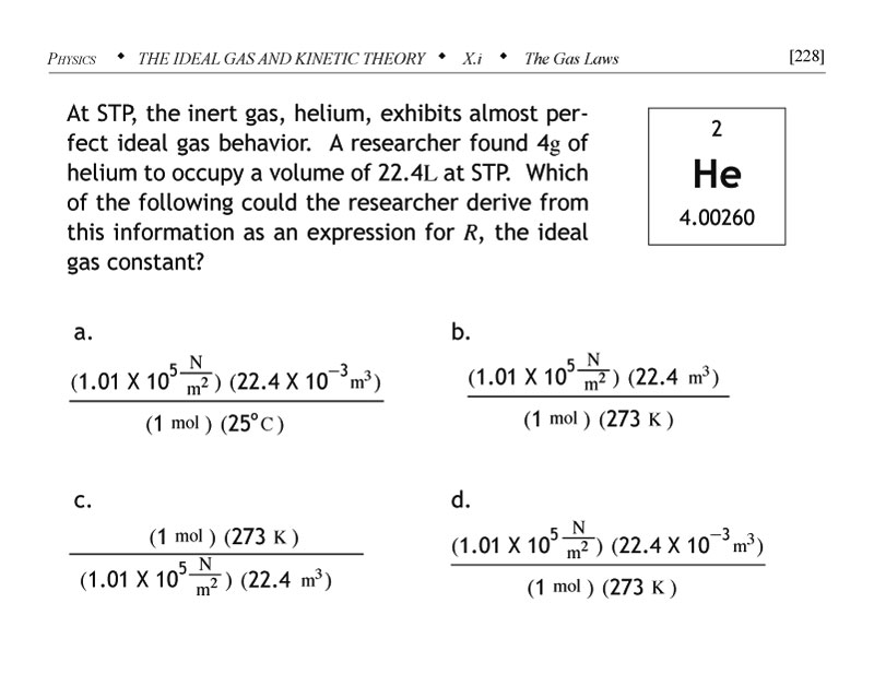Expression for gas constant problem