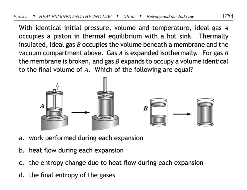 Entropy and the 2nd law physics problem