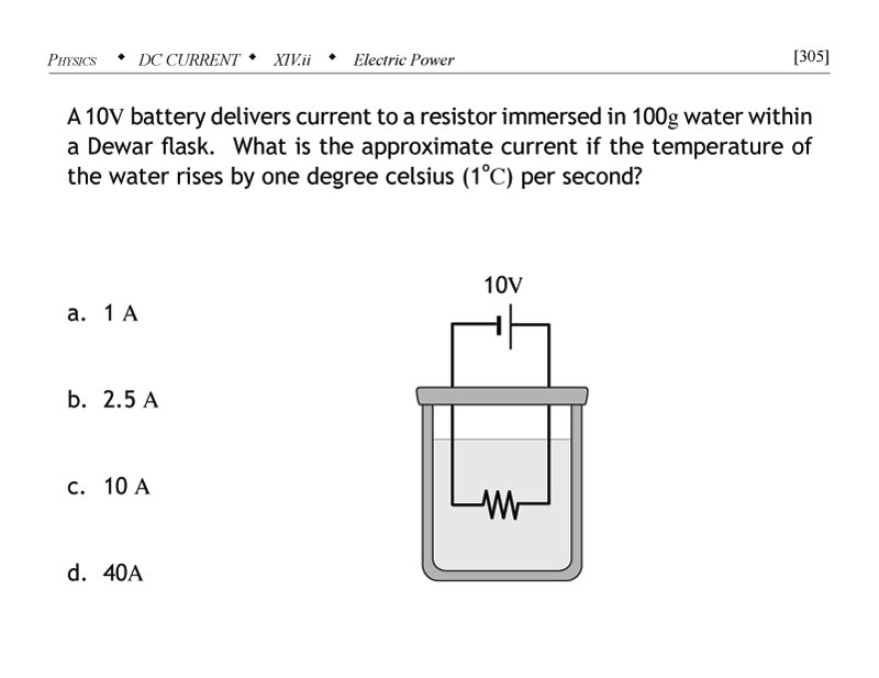 A 10V batter and a Dewar flask