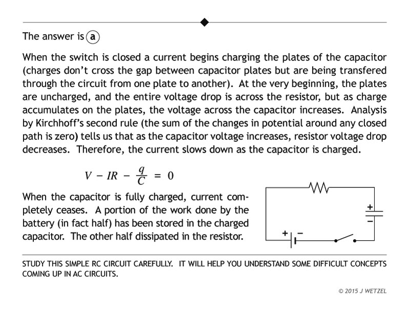 Answer to RC circuit problem