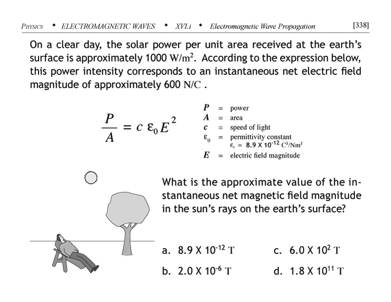 Solar power per unit area question