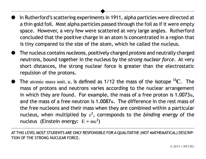 Main points for introduction to nuclear physics