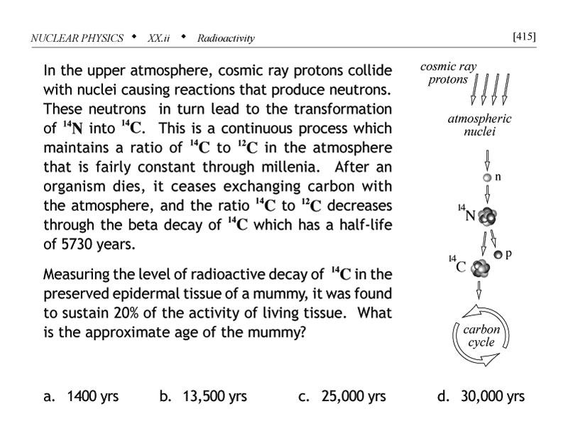 Carbon 14 decay