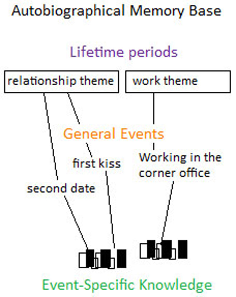 The hierarchical structure of the autobiographical knowledge base