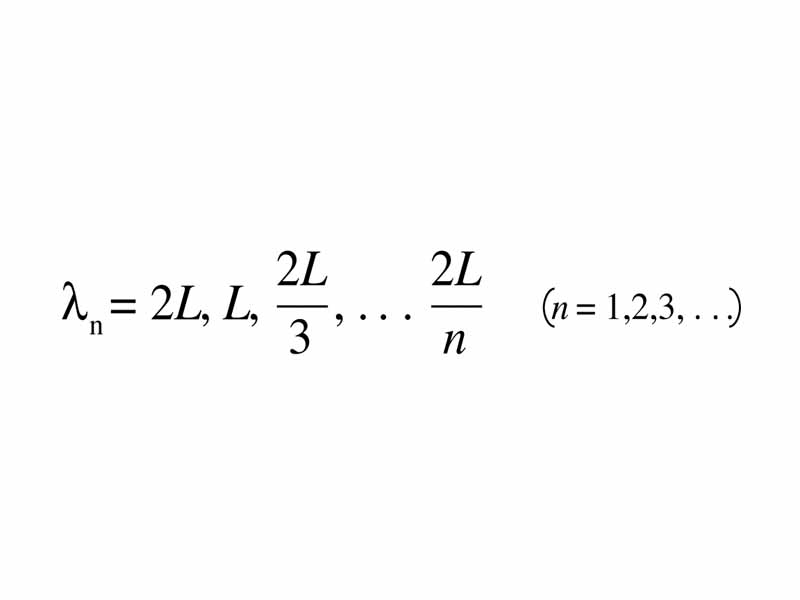 Harmonic series for an air column open at both ends formula