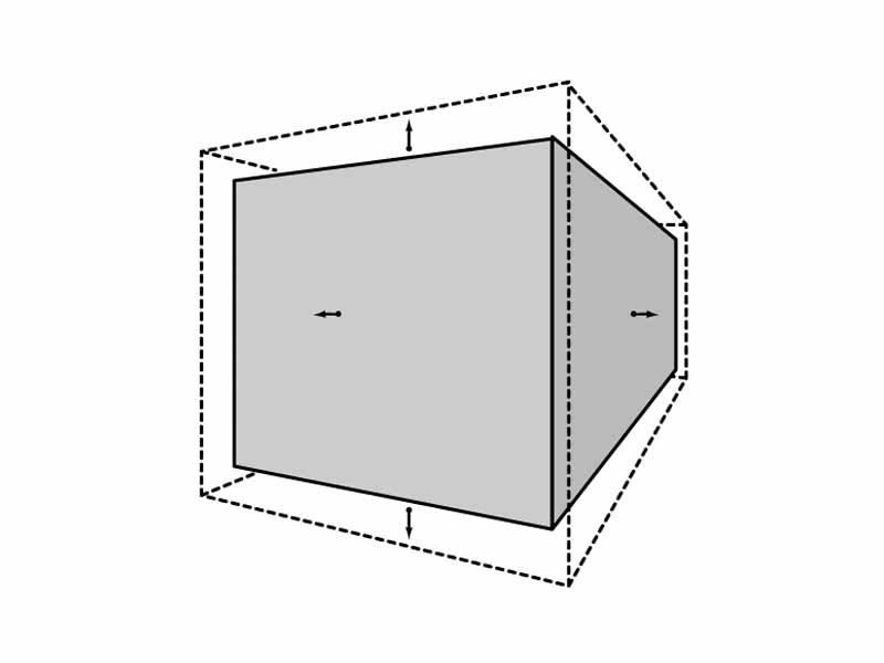 Illustration of volume thermal expansion