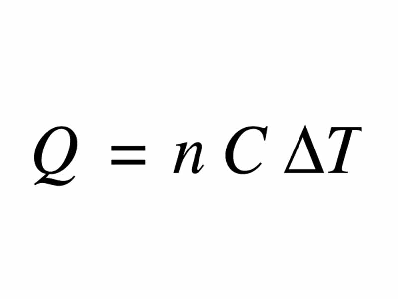 Heat involved in temperature change with molar heat capacity