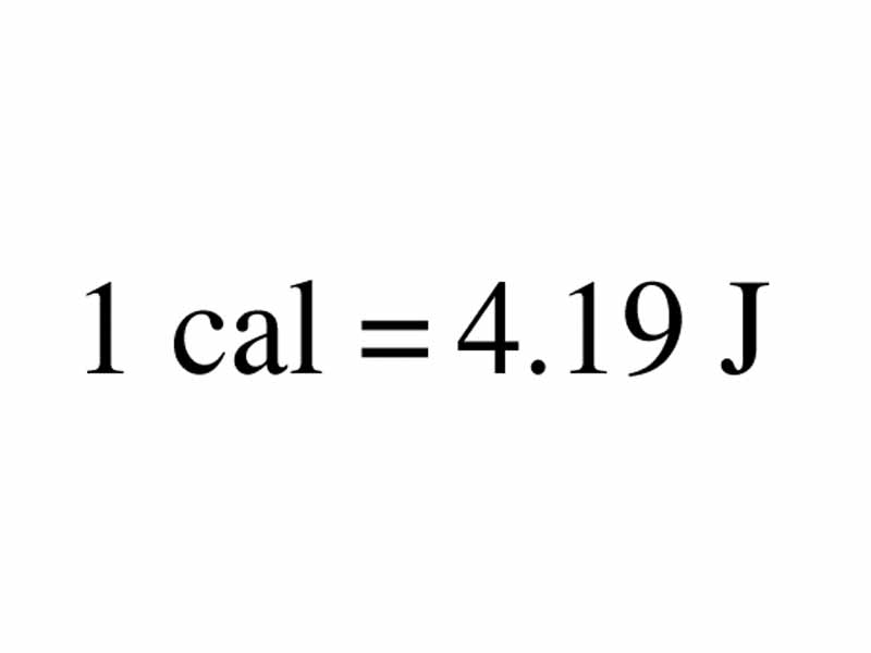 Calorie joule conversion formula
