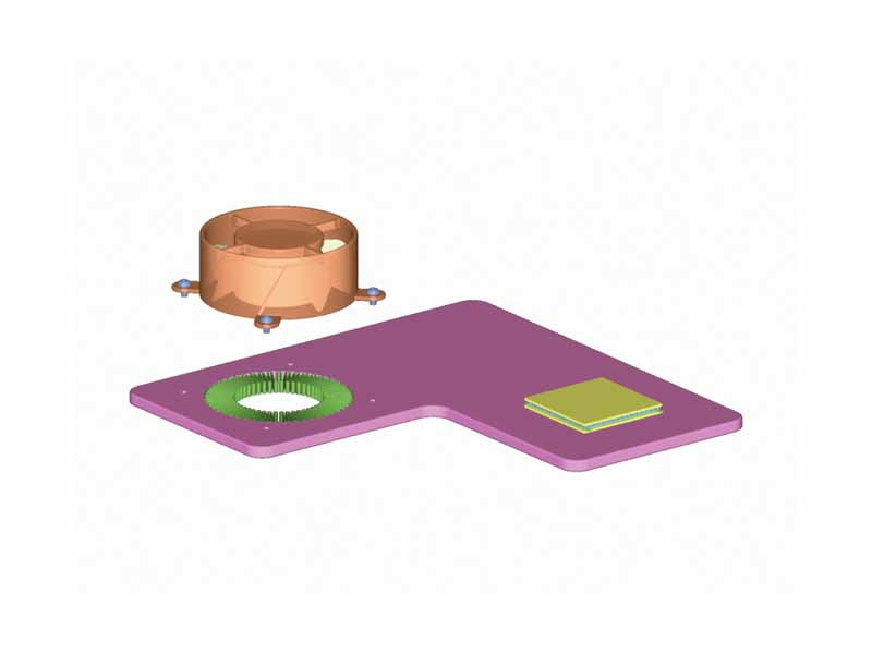 Thin Flat Heat Pipe with Fan and Peltier