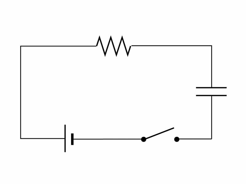 RC circuit with switch