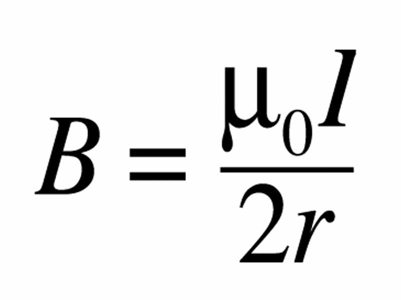 Magnetic field strength at the center of a current loop
