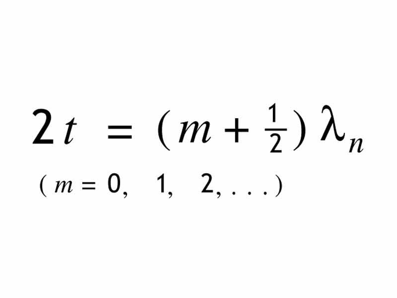 Thin film interference, condition of constructive interference
