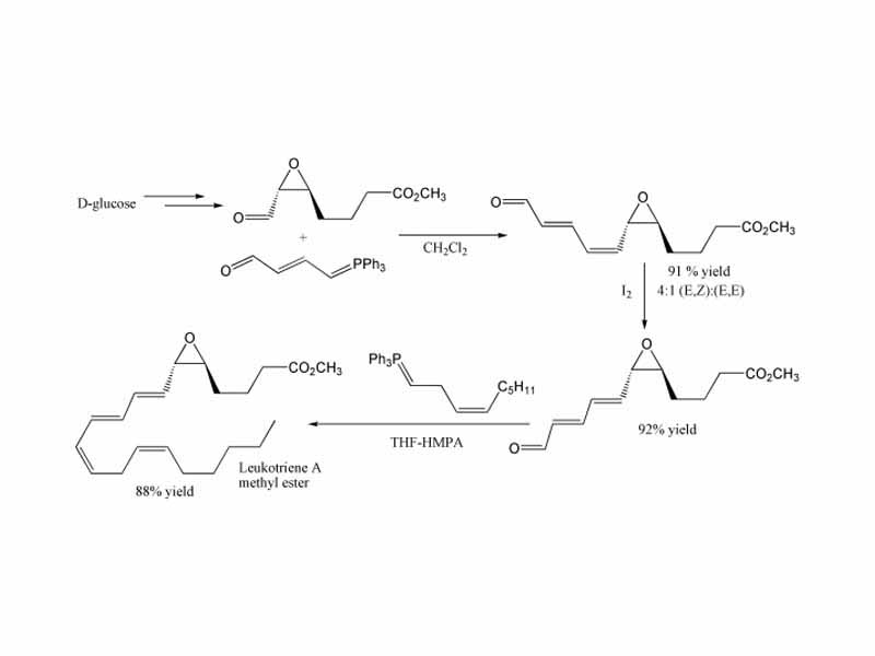 A leukotriene A synthesis, showing the value of the Wittig reaction.