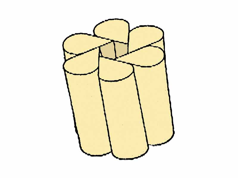 An open gap junction, comprised of 6 connexins.