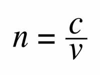 Definition of index of refraction